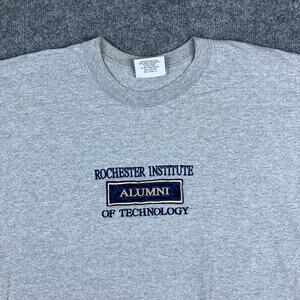 USA Player RIT Alumni T-Shirt Mens Size XL Gray College Graphic Heavyweight Tee